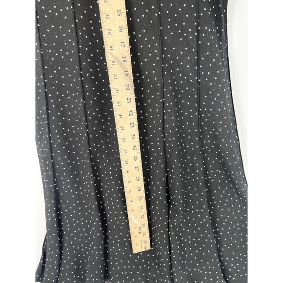 Sandra Darren Button-Down Lightweight Polka Dot Dress Black/White Women's 10P - Picture 5 of 6